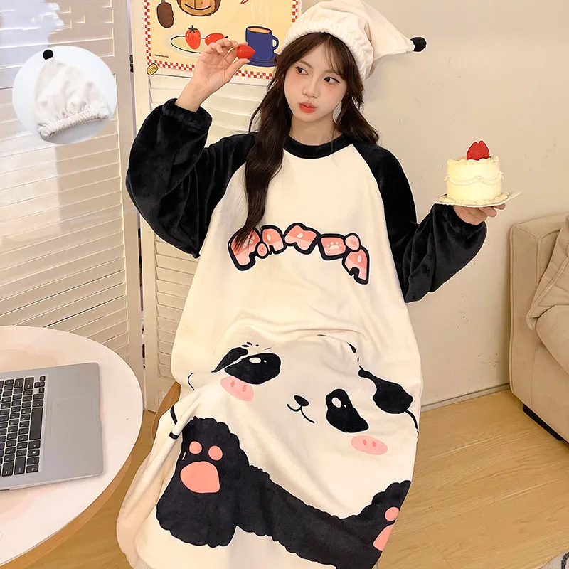 【Roomwear】もこもこルームワンピース Z7640