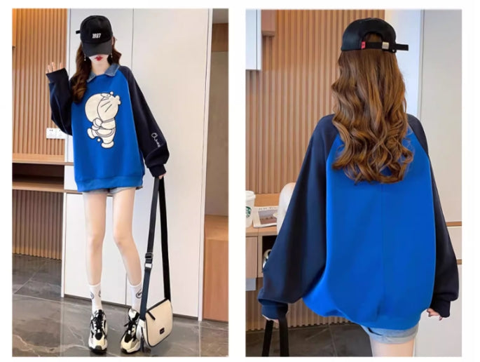 【Tops】POLOネック配色プルオーバー W13960