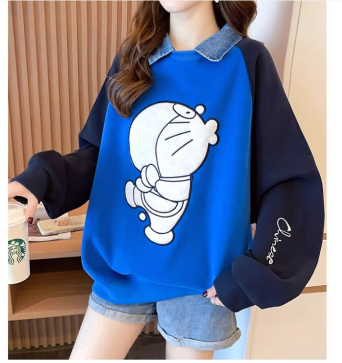 【Tops】POLOネック配色プルオーバー W13960