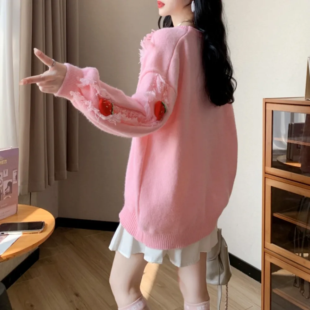 【Tops】立体ジャカードニットセーター Z7667