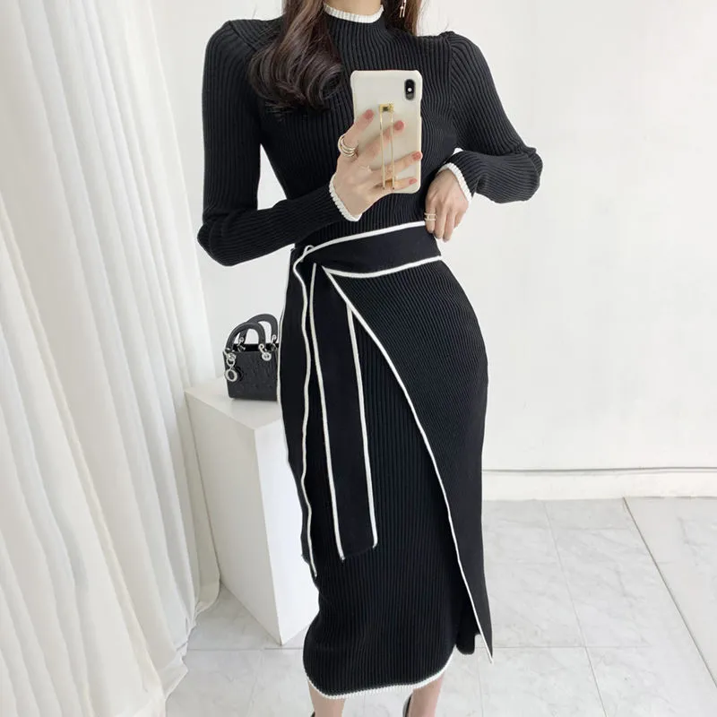【Dress】配色きれいめワンピース Z7674