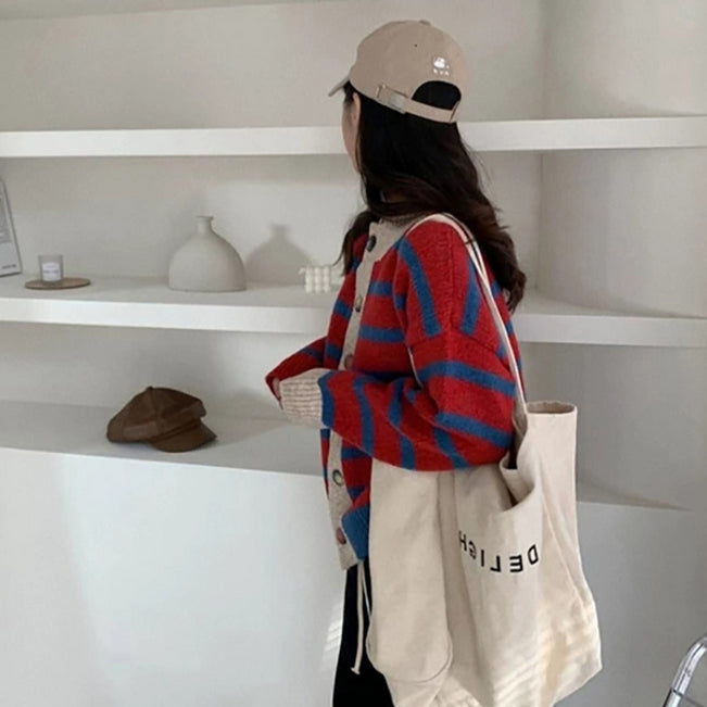 【Outer】ボーダー柄カーディガン Z7719