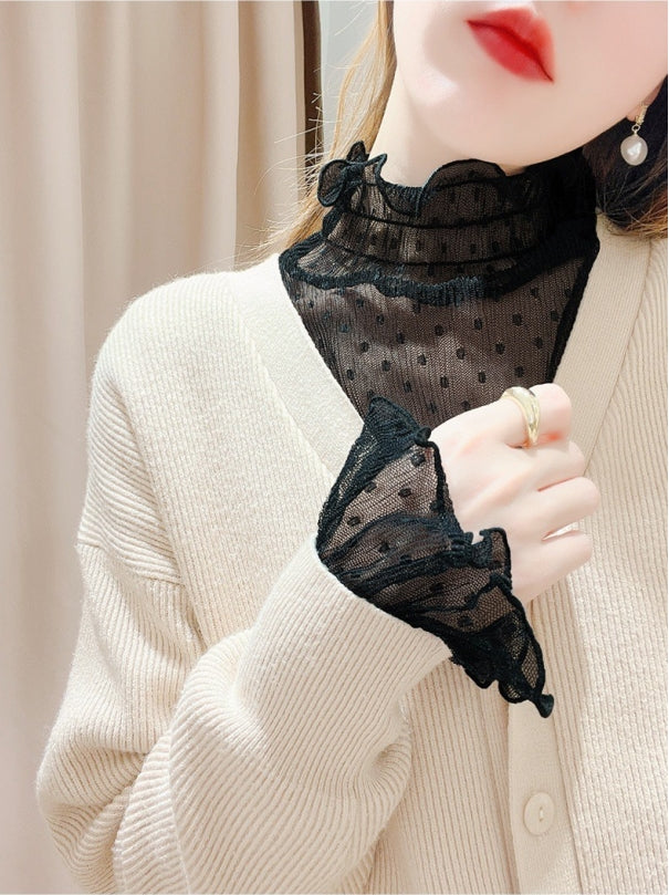 【Tops】人気チュールブラウス3色 Z7741