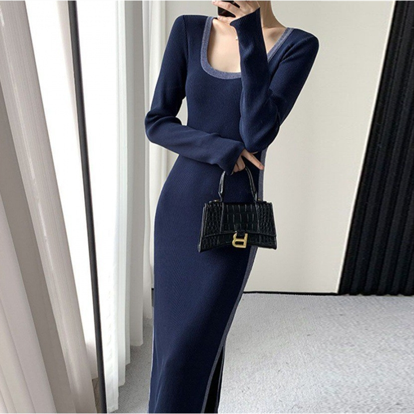【Dress】配色Aラインワンピース Z7750
