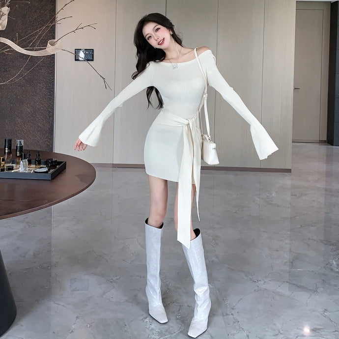 【Dress】ワンショルダーワンピース2色 Z7753