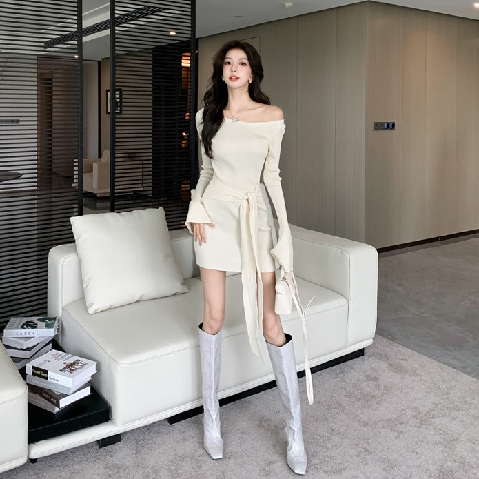 【Dress】ワンショルダーワンピース2色 Z7753