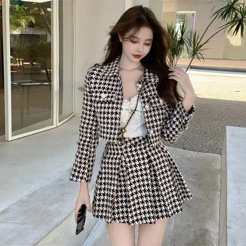 【Set】ジャケット+スカート セット Z7760