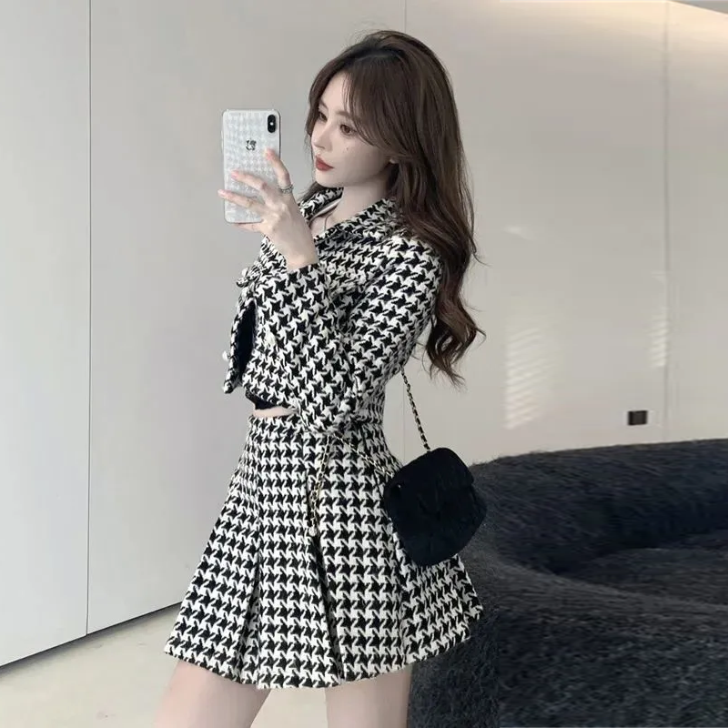 【Set】ジャケット+スカート セット Z7760