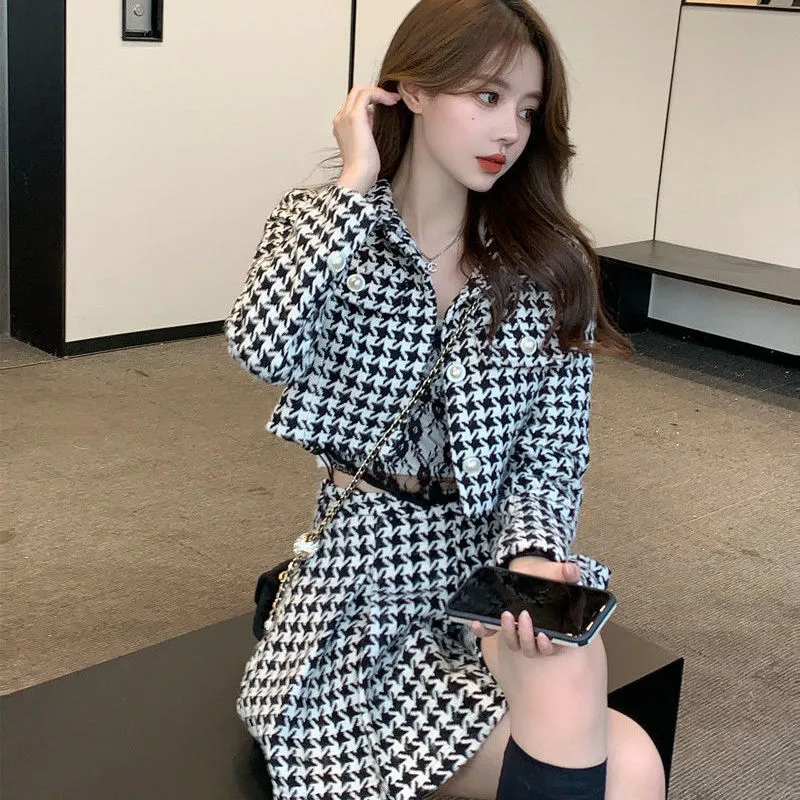 【Set】ジャケット+スカート セット Z7760