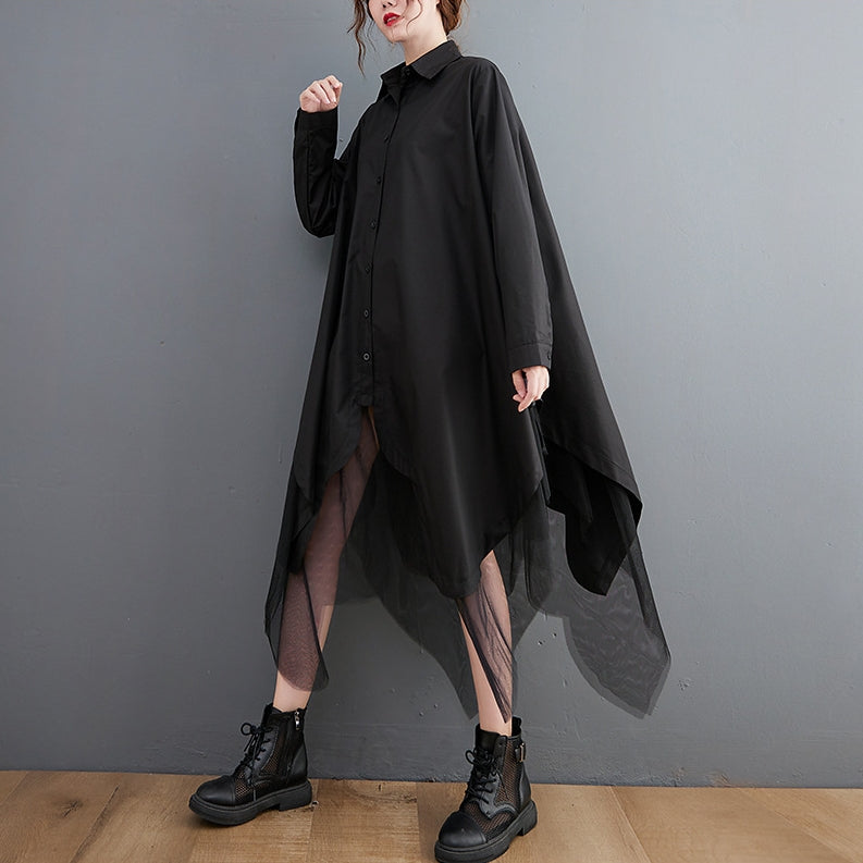 【Dress】2色展開シャツワンピース Z7832