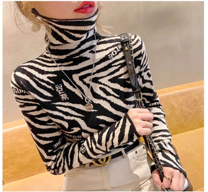 【Tops】ハイネック長袖ニット W14192