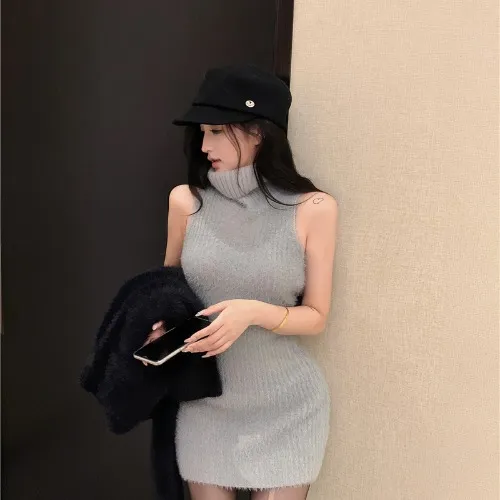 【Set】ワンピース+セーター 2点セット Z7921