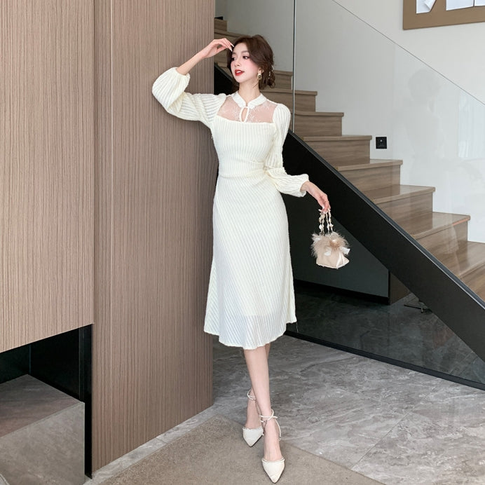 【Dress】チュール切替ワンピース Z7939