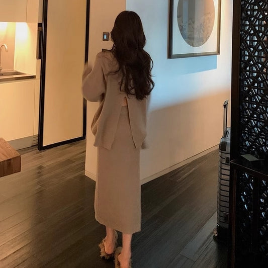 【Set】セーター+スカート 2点セット Z7943