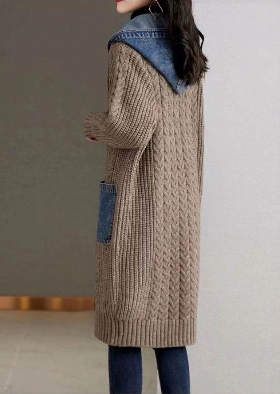 【Outer】切替オフィス通勤カーディガン Z7950