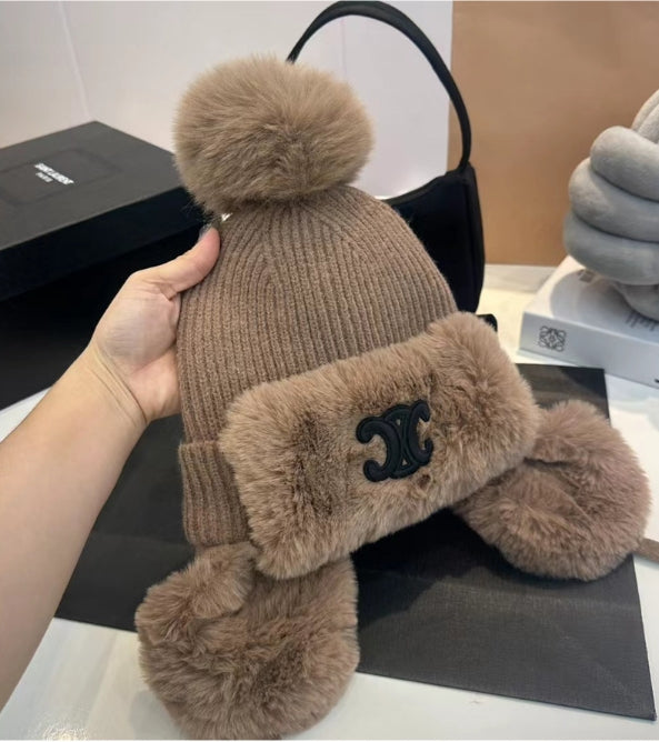 【雑貨】秋冬厚手帽子 W14340