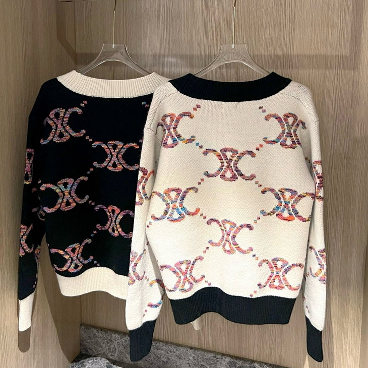 【Outer】配色カーディガン2色展開 Z7966