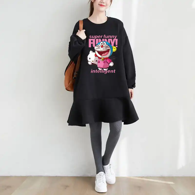 【Dress】裏ボアパーカーワンピース Z8004