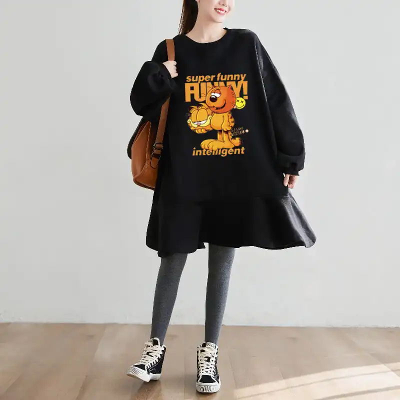 【Dress】裏ボアパーカーワンピース Z8004