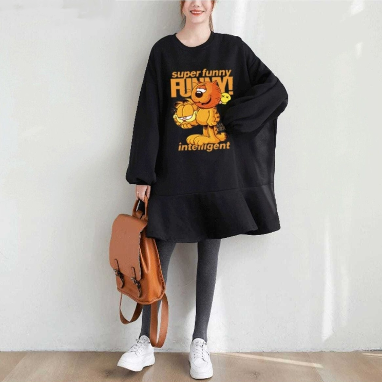【Dress】裏ボアパーカーワンピース Z8004