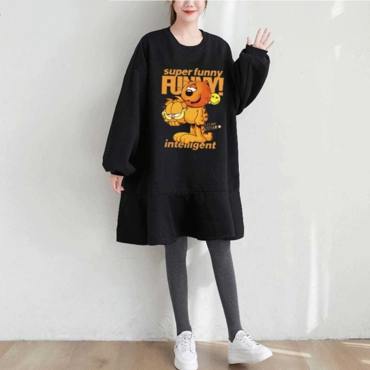 【Dress】裏ボアパーカーワンピース Z8004