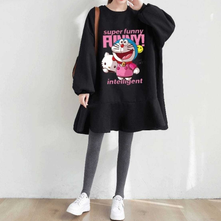 【Dress】裏ボアパーカーワンピース Z8004