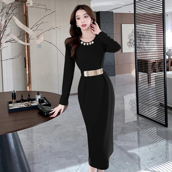 【Dress】秋冬フェミニンワンピース W14528