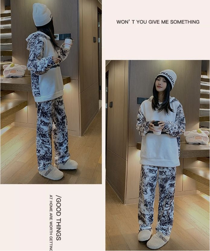 【Roomwear】柔らかい秋冬ラムウール Z8018