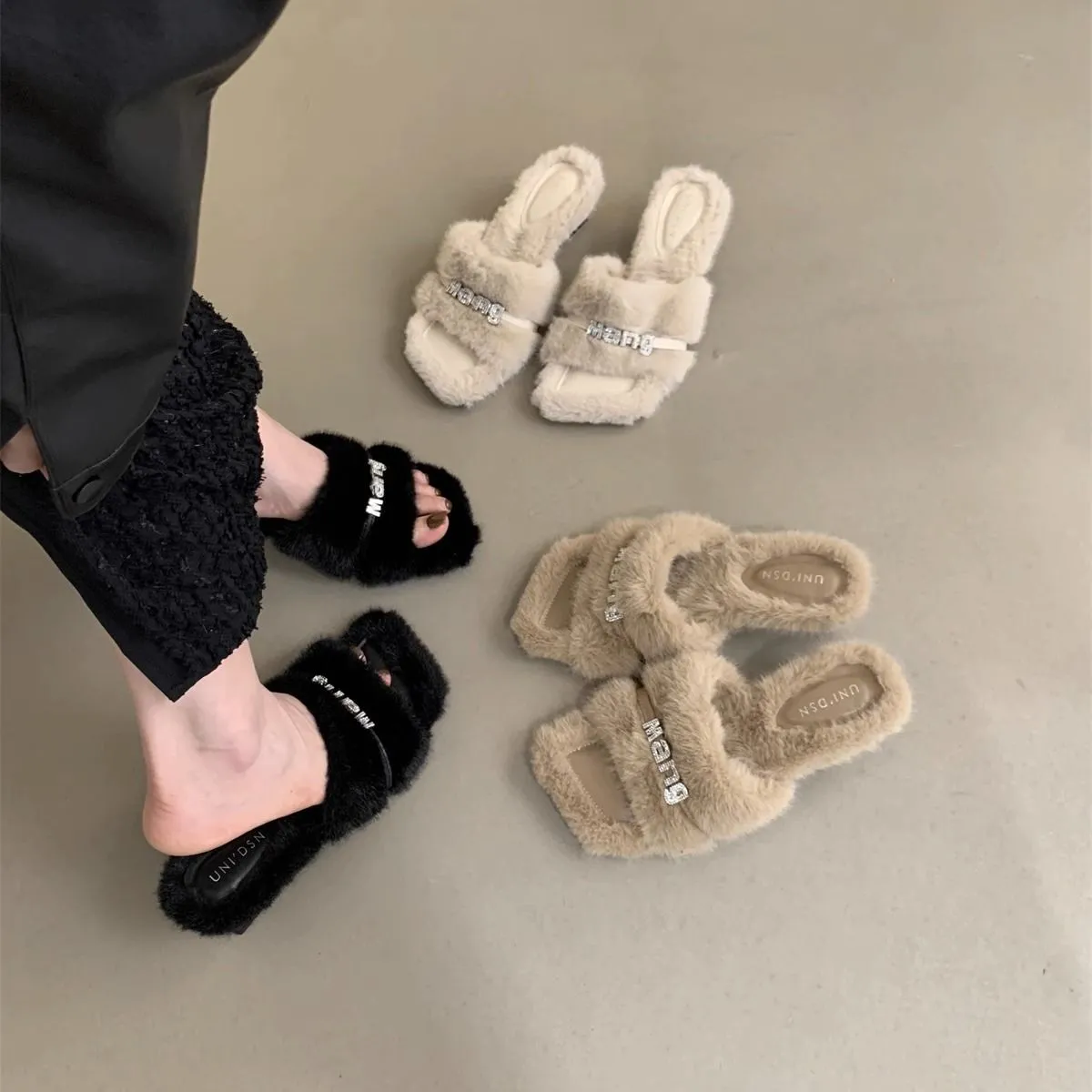 【Shoes】ハイヒールファースリッパ Z8043