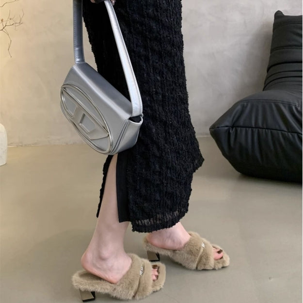 【Shoes】ハイヒールファースリッパ Z8043