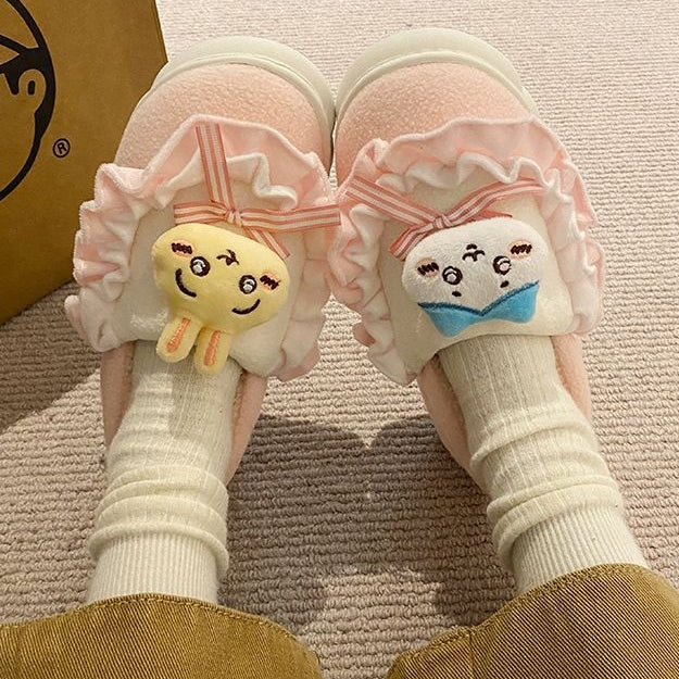 【Shoes】3色展開ファースリッパ Z8056