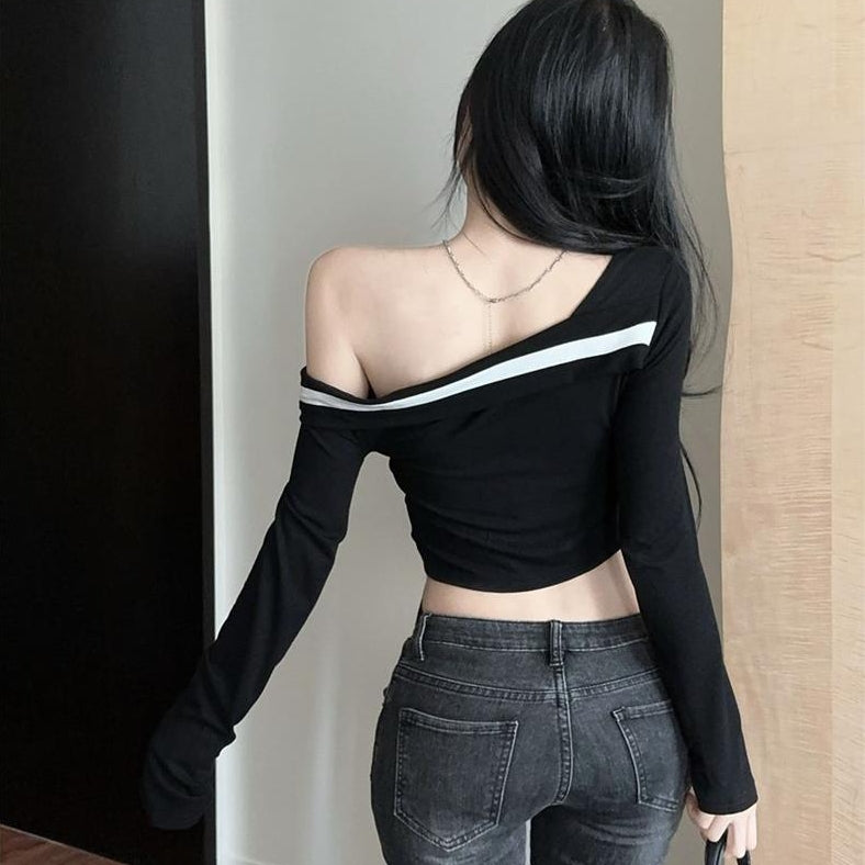 【Tops】肩見せセックシーTシャツ Z8067