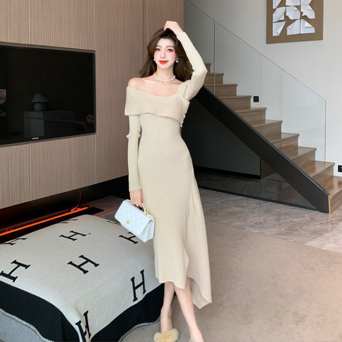 【Dress】肩見せワンピース2色 Z8143