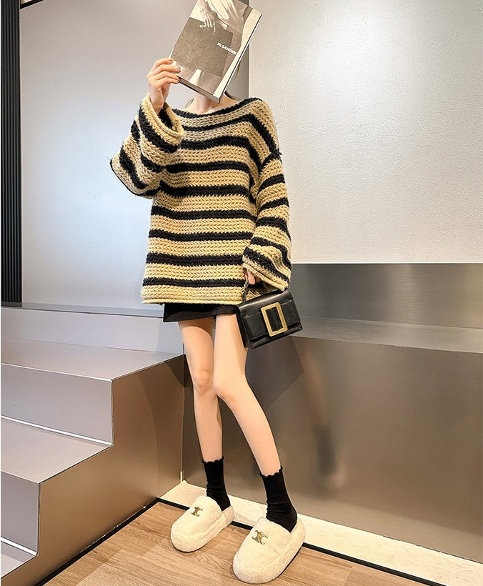 【Shoes】厚底ファースリッパ Z8165