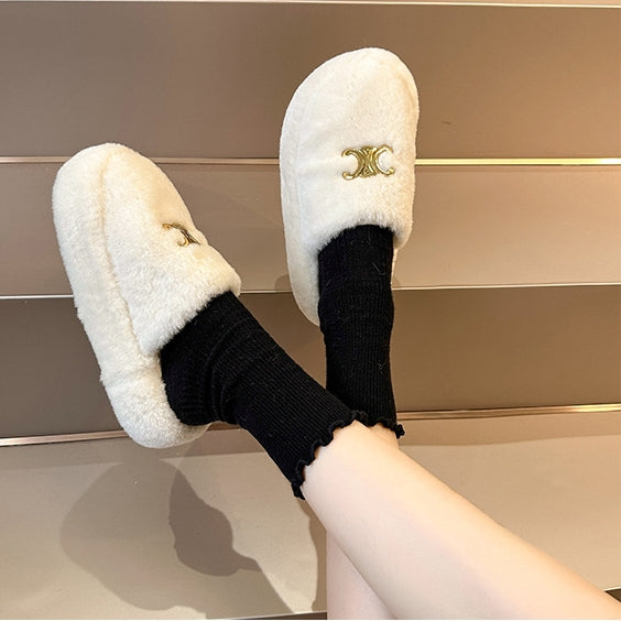 【Shoes】厚底ファースリッパ Z8165