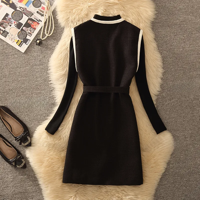 【Set】ニット+ワンピース 2点セット Z8179