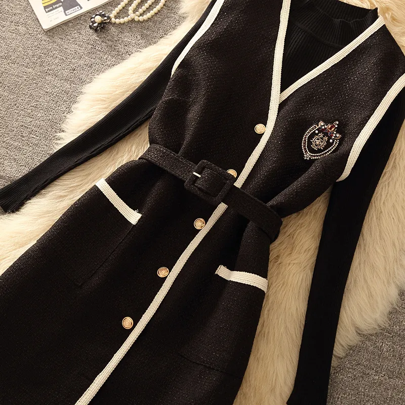 【Set】ニット+ワンピース 2点セット Z8179