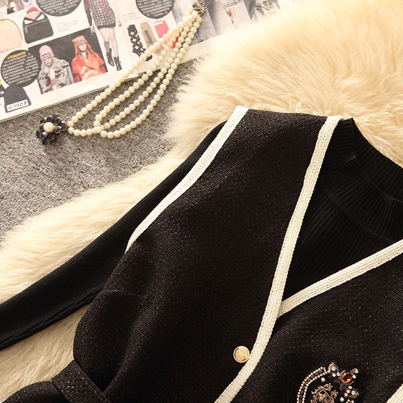 【Set】ニット+ワンピース 2点セット Z8179