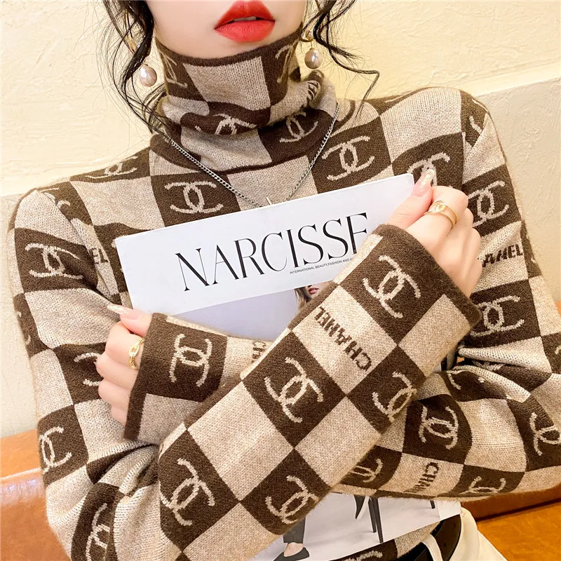 【Tops】ハイネック防寒対策ニット Z8239