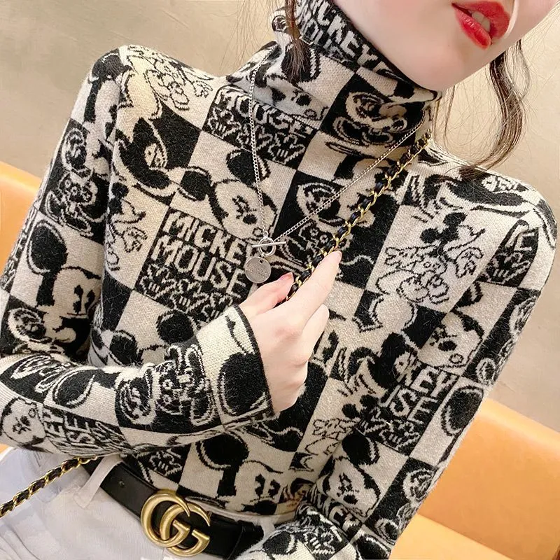 【Tops】ハイネックニット2色 Z8242