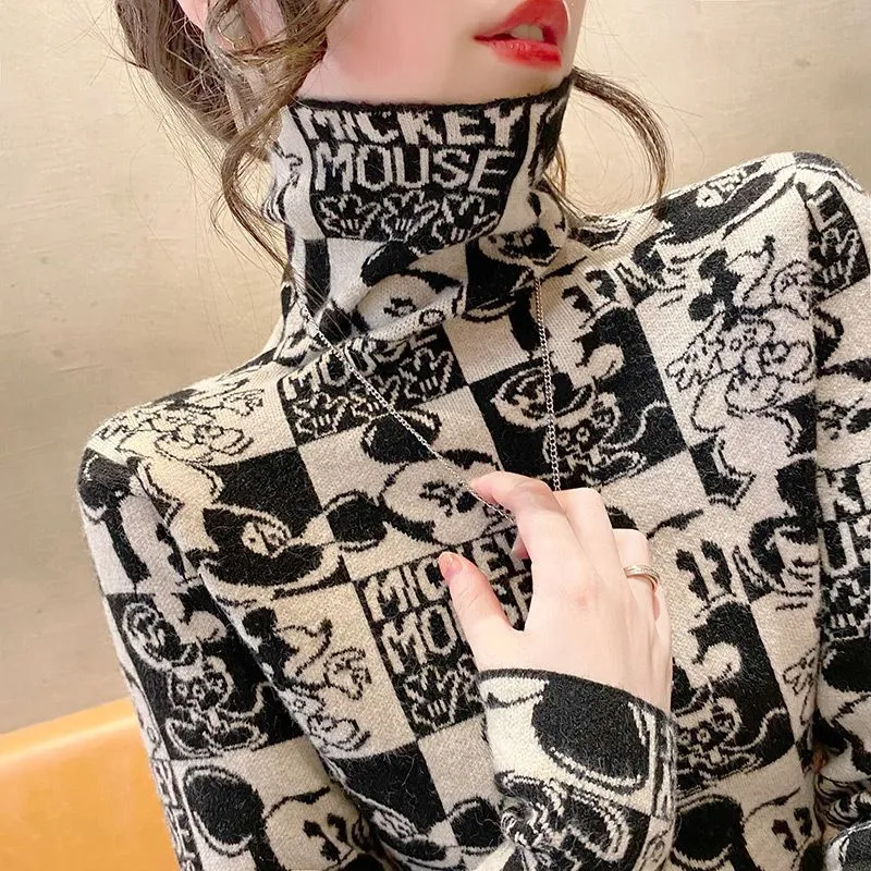 【Tops】ハイネックニット2色 Z8242