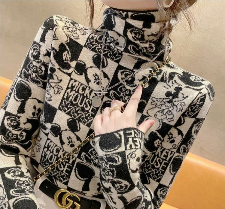 【Tops】ハイネックニット2色 Z8242