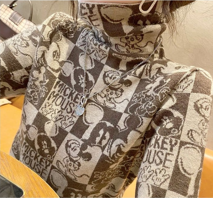 【Tops】ハイネックニット2色 Z8242
