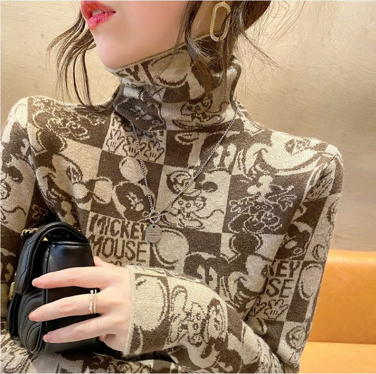 【Tops】ハイネックニット2色 Z8242