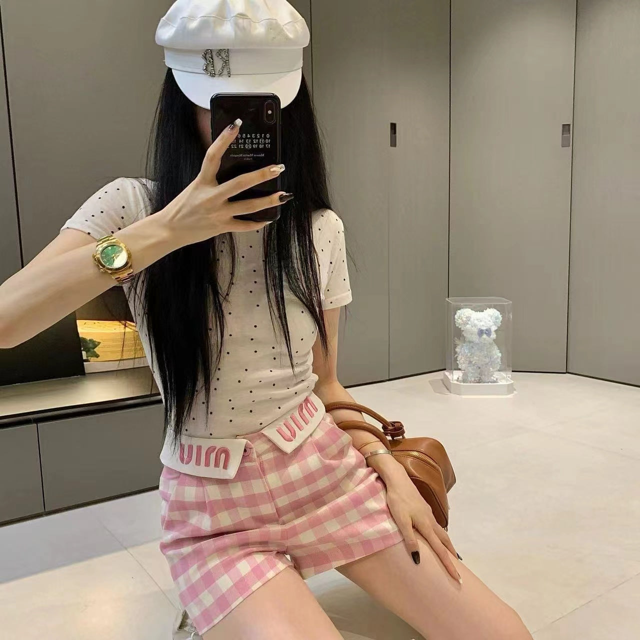 【Bottoms】チェック柄ショートパンツ W12554