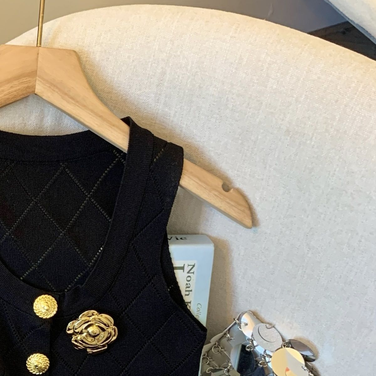 【Tops】高級感ニットタンクトップ W13744