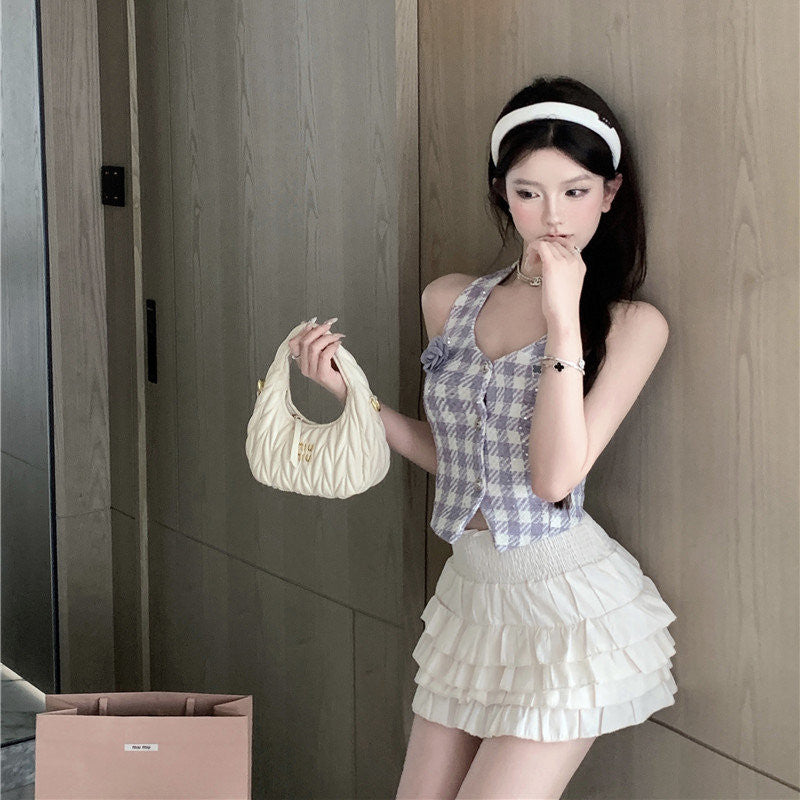 【Tops】ツイードタンクトップ W13743