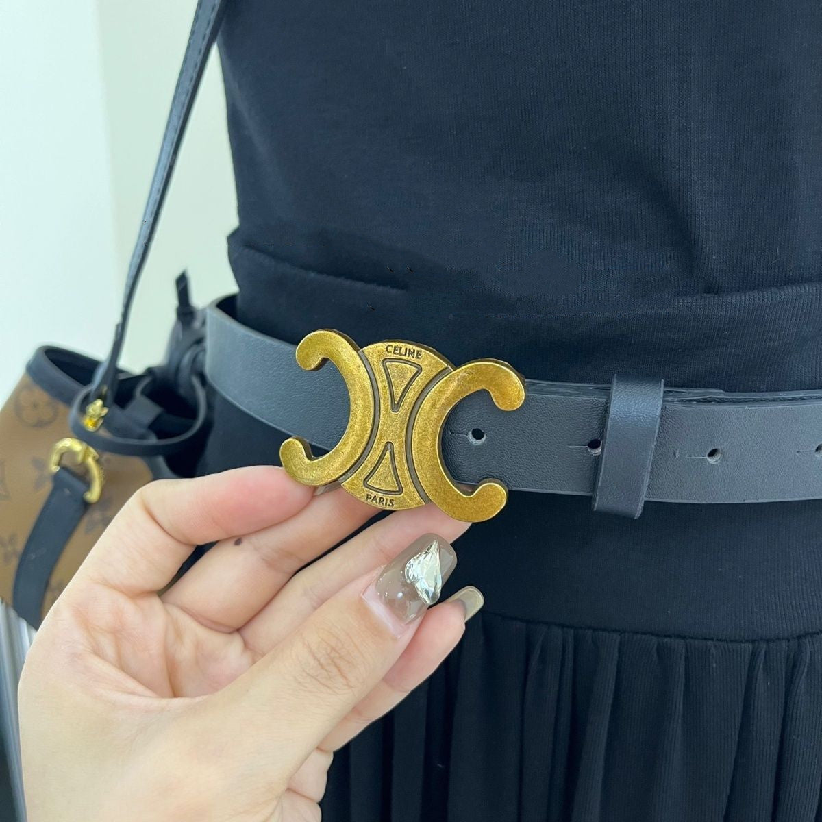 【Set】3点セットTシャツ+スカート+ベルト W11421