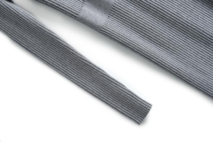 【Set】可愛い🐇ウサギプリント付きニットベスト +ロング丈ニットワンピース秋冬重ね着2点セット Z-4455