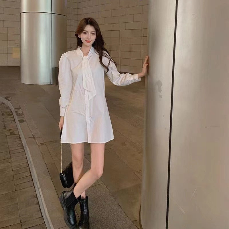 【Set】新入荷~シャツワンピース×スカート2点セット W9936